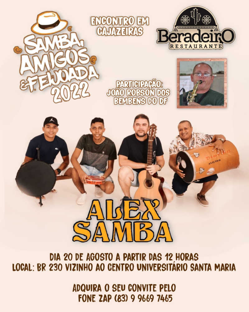 Para celebrar as amizades e a cultura brasileira, Sogipa realiza mais uma  edição do Feijoada, Samba e Cia. Convites à disposição, Notícias